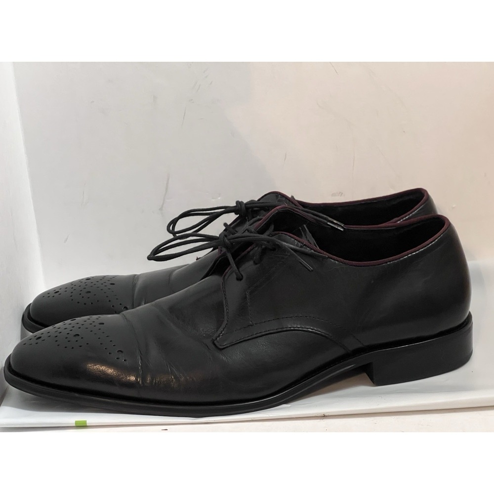 Giovanni Men's Shoes Size 10 10M‎ Black Leather Lace up Oxford Cole